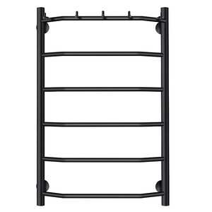 Изображение товара Полотенцесушитель водяной Secado Агата 1К, 4673739222980, ширина 50 см, высота 80 см, с крючками, черный матовый