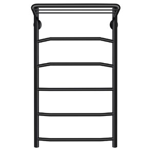 Изображение товара Полотенцесушитель водяной Secado Агата 1СП, 4673739223093, ширина 40 см, высота 80 см, с полкой, черный матовый