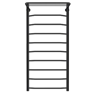 Изображение товара Полотенцесушитель водяной Secado Агата 1СП, 4673739223154, ширина 40 см, высота 120 см, с полкой, черный матовый