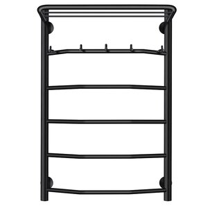 Изображение товара Полотенцесушитель водяной Secado Агата 1КСП, 4673739223239, ширина 60 см, высота 80 см, с крючками, с полкой, черный матовый