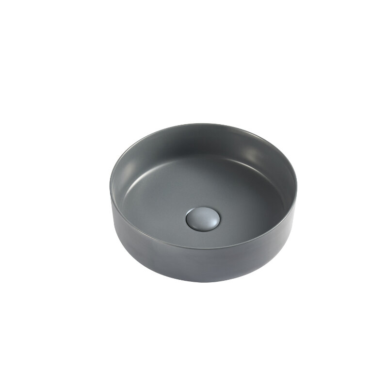 Изображение товара Раковина D&K Matrix DT1391506 35.5 см из фарфора, цвет графит, накладная