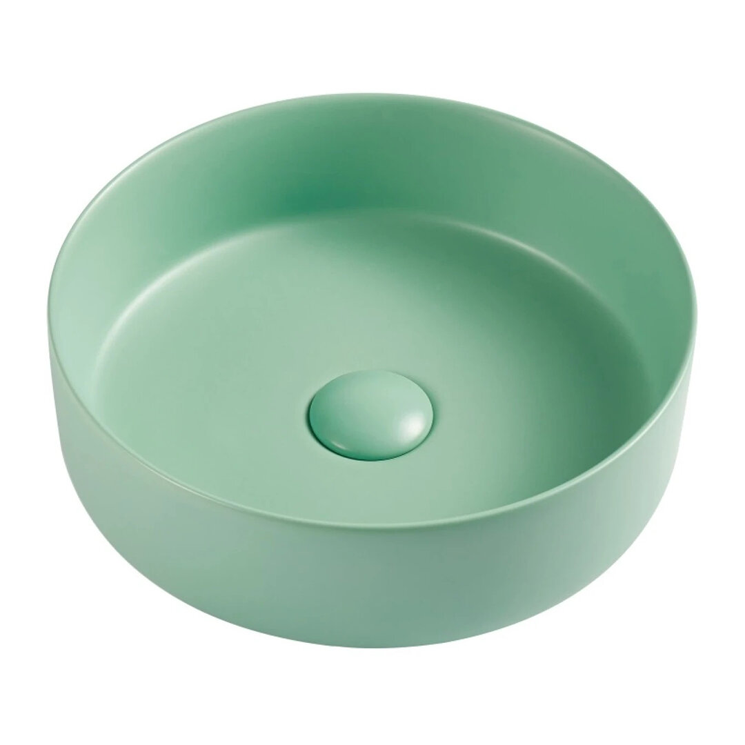 Изображение товара Раковина DQ Matrix DT1391512, 35.5 см, фарфор, накладная, цвет светло-зеленый Изображение товара Раковина DQ Matrix DT1391512, 35.5 см, фарфор, накладная, цвет светло-зеленый