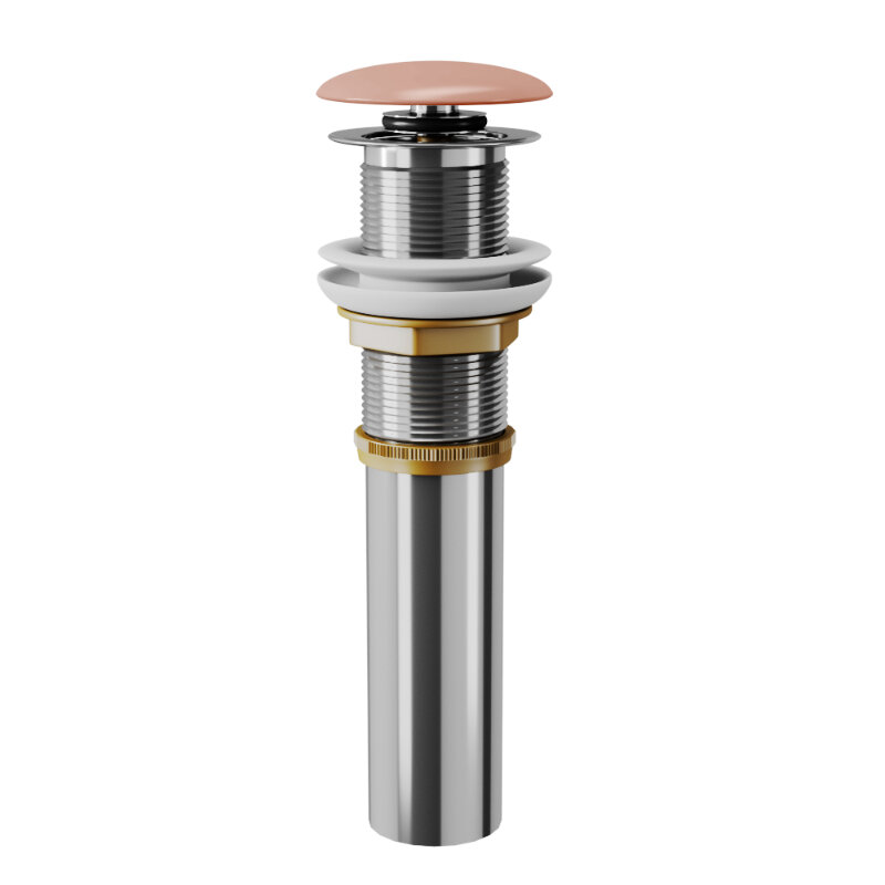 Изображение товара Донный клапан DQ DC9004 клик-клак розовый без перелива для раковины