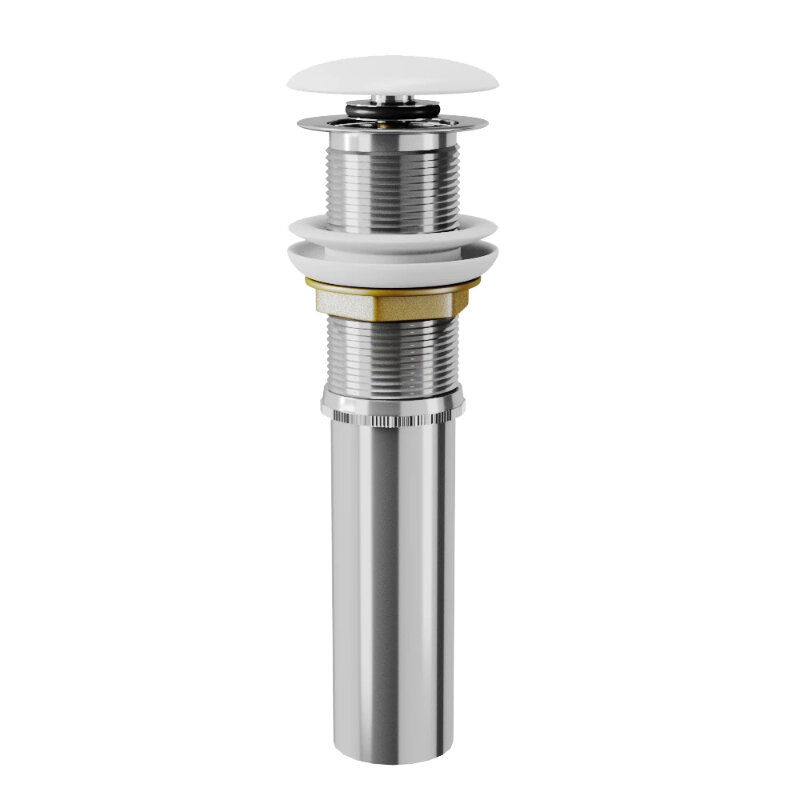 Изображение товара Донный клапан D&K DC9008 для раковины с системой клик-клак, белый матовый, Германия