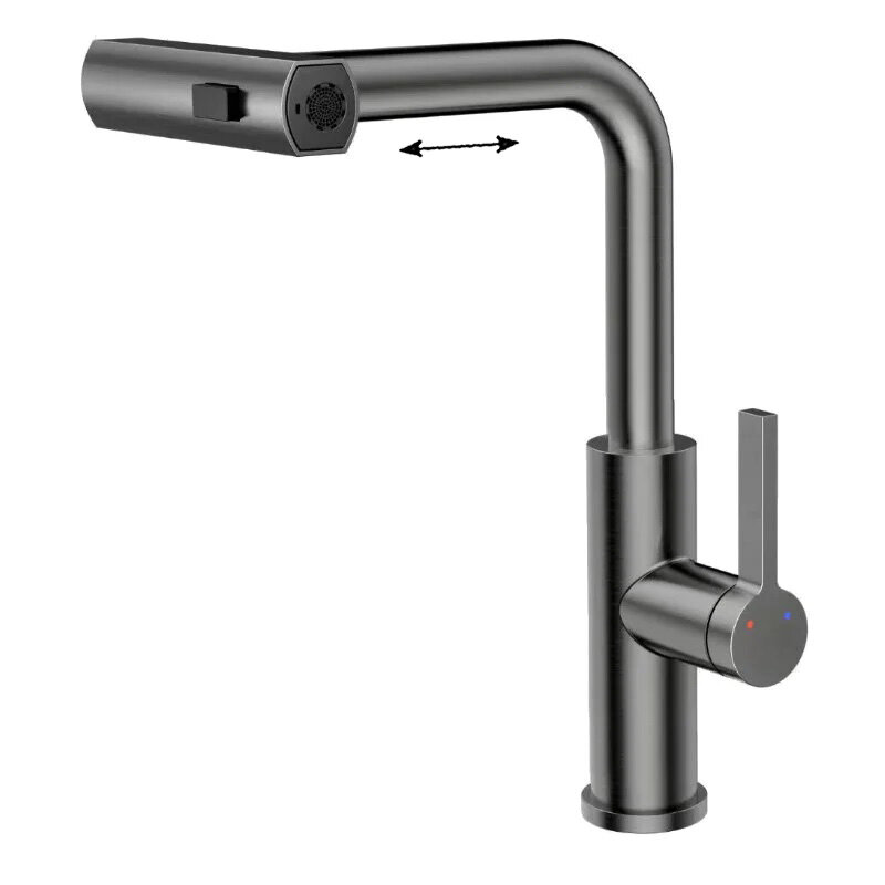 Изображение товара Смеситель Rush Tinos TI3732-18Grey, для кухонной мойки, с вытягиваемым изливом, цвет графит Изображение товара Смеситель Rush Tinos TI3732-18Grey, для кухонной мойки, с вытягиваемым изливом, цвет графит