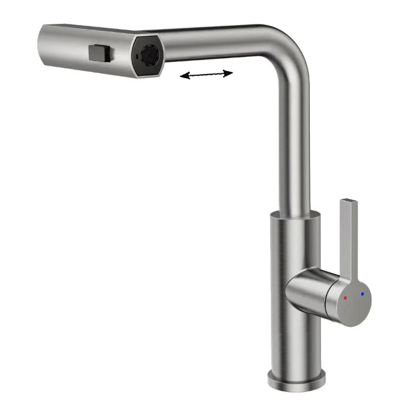 Изображение товара Смеситель для кухни Rush Tinos TI3732-18 с вытягиваемым изливом сатин