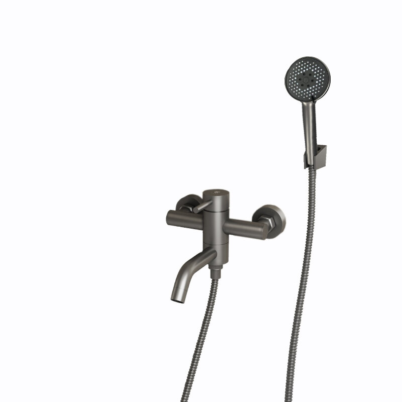 Изображение товара Смеситель Rush Melos SUS1101-44Grey, для ванны и душа, цвет графит Изображение товара Смеситель Rush Melos SUS1101-44Grey, для ванны и душа, цвет графит