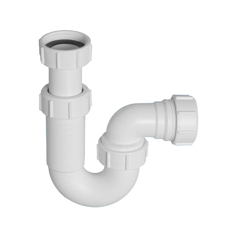 Изображение товара Сифон для раковины McAlpine MRW6 белый компрессионный гидрозатвор боковой выпуск
