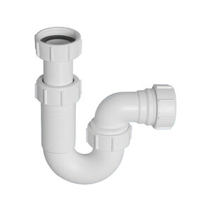 Изображение товара Сифон для раковины McAlpine MRW6, без выпуска, компрессионный, цвет белый