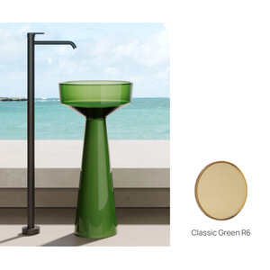 Изображение товара Раковина DEA Design Pedestal Basin DD2018 425 R6, 42.5 см, полиэфирная смола, цвет classic green