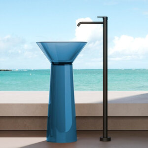 Изображение товара Раковина DEA Design Pedestal Basin DD2022 480 R7 48 см полиэфирная смола royal blue