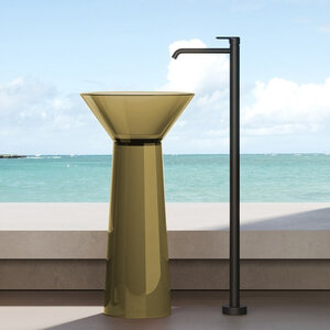 Изображение товара Раковина DEA Design Pedestal Basin DD2022 480 R6, 48 см, полиэфирная смола, цвет classic green