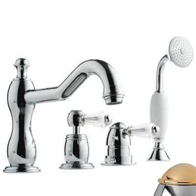 Изображение товара Смеситель для ванны и душа Bandini Antico 5186400KO0G с поворотным изливом и лейкой