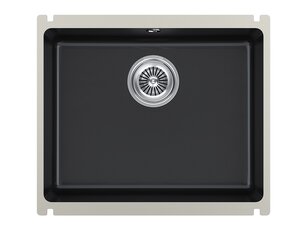 Изображение товара Кухонная мойка Kuchenstern Subkeram 60 черная из керамики KeraPlus, 54.3 см