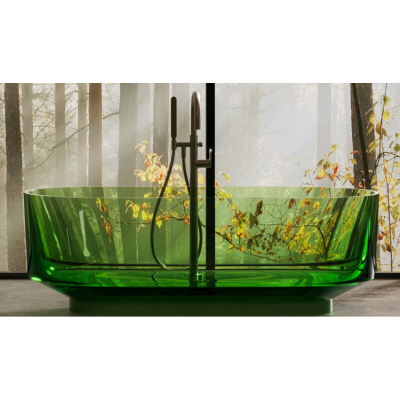 Изображение товара Ванна DEA Design Shadow DD8675 170х72 см из полиэфирной смолы цвет emerald Италия