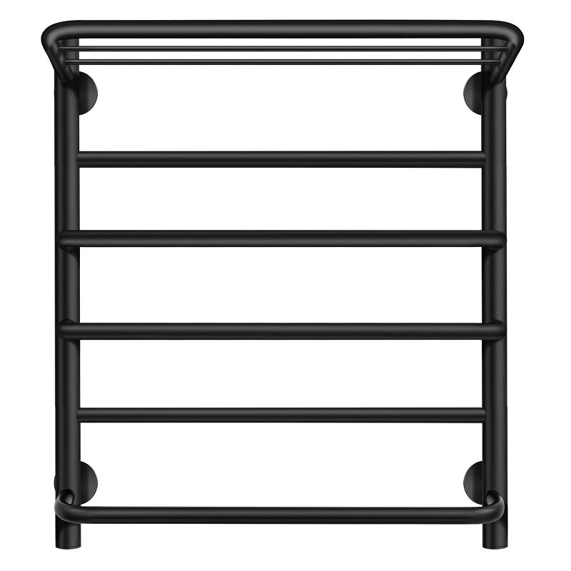 Изображение товара Полотенцесушитель водяной Secado Верона 2, 4673739224908, ширина 40 см, высота 60 см, с полкой, черный матовый