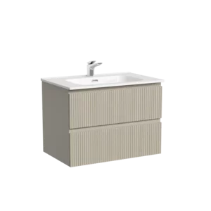 Изображение товара Подвесная тумба под раковину Sancos Snob T 70 см с двумя ящиками Beige Soft