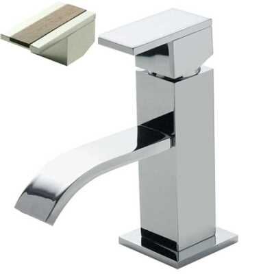 Изображение товара Смеситель для раковины Bandini Ice Cube 2 G3/8 хром белый дуб 7501200003LR