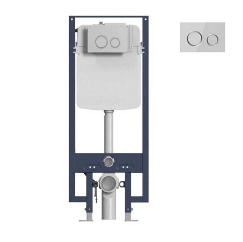 Изображение товара Инсталляция Uni-Flow MI Smart A81115 для подвесного унитаза с клавишей хром