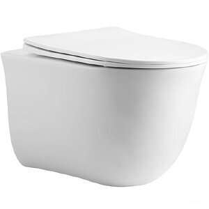 Изображение товара Унитаз подвесной Aquatek Классик AQ1112T-00, безободковый, сиденье микролифт, белый