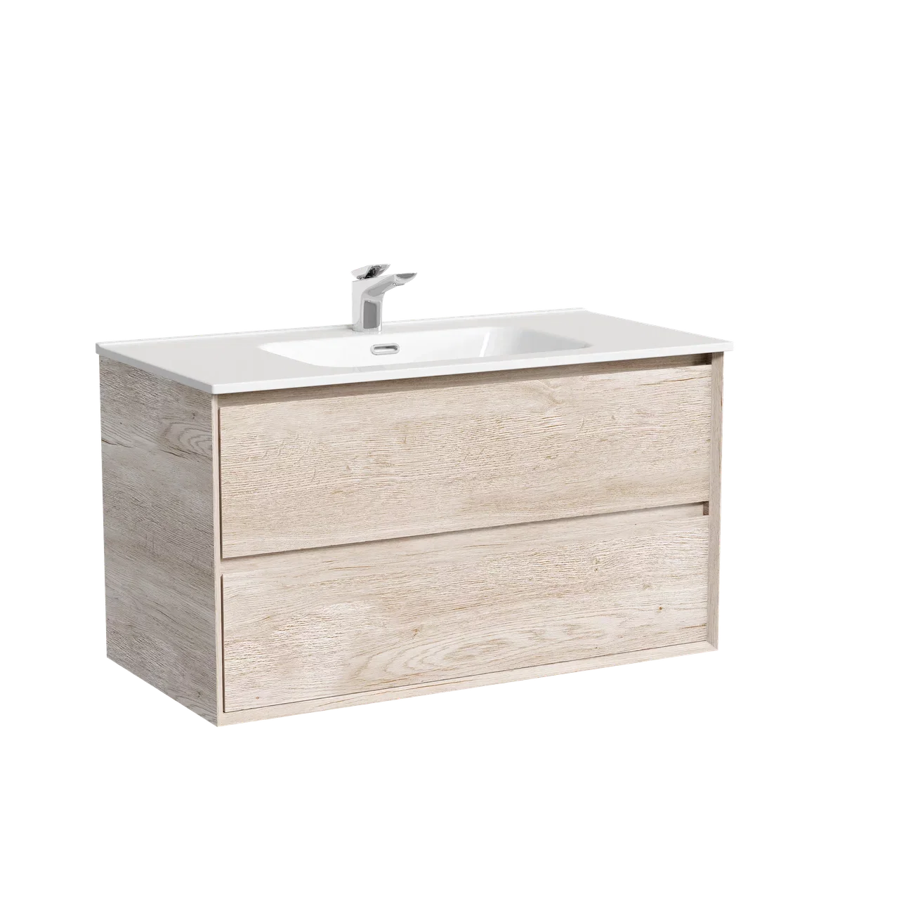 Изображение товара Подвесная тумба под раковину Sancos Marmi 2.0, 90 см, дуб галифакс натуральный