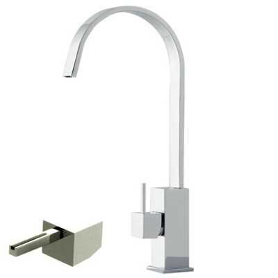 Изображение товара Смеситель для раковины Bandini Ice Cube 2 75022005 с изливом 224 мм никель/венге