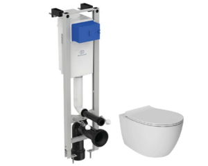 Изображение товара Инсталляция Ideal Standard Prosys Eco Frame M E233267/10AR02010SV/40D80200I-S, унитаз Isvea Sentimenti Neo, безободковый, крышка-сиденье микролифт, белый, комплект Santehnica.ru