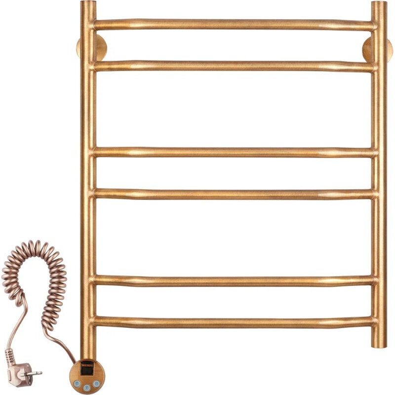 Изображение товара Полотенцесушитель электрический Secado Агата 4 4603777462260/4603777462277, ширина 60 см, высота 60 см, ТЭН слева/справа, цвет бронза