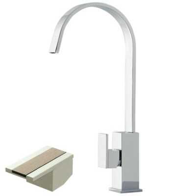 Изображение товара Смеситель для раковины Bandini Ice Cube 2 750220SN03LR никель матовый белый дуб