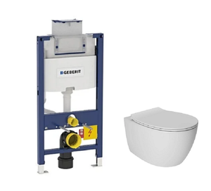 Изображение товара Инсталляция Geberit Omega 12, унитаз Isvea Sentimenti Neo, безободковый, крышка-сиденье микролифт, белый, комплект Santehnica.ru, 111.030.00.1/10AR02010/40D80200I-S