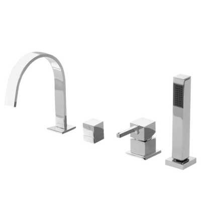 Изображение товара Смеситель Bandini Ice Cube 2 766340PN05 для ванны/душа, никель/ручка без вставок