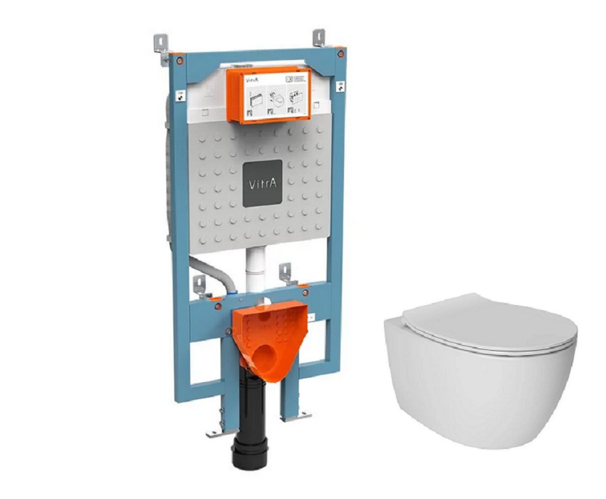 Изображение товара Инсталляция Vitra V-Fix Prime с унитазом Isvea Sentimenti Neo белый