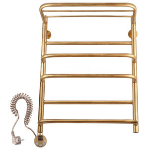 Изображение товара Полотенцесушитель электрический Secado Верона 2 4603777464363/4603777464370, ширина 60 см, высота 70 см, ТЭН слева/справа, с полкой, цвет бронза