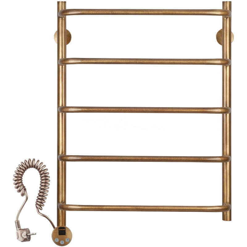 Изображение товара Полотенцесушитель электрический Secado Мерида 1 4603777478025/4603777463618, ширина 50 см, высота 70 см, ТЭН слева/справа, цвет бронза