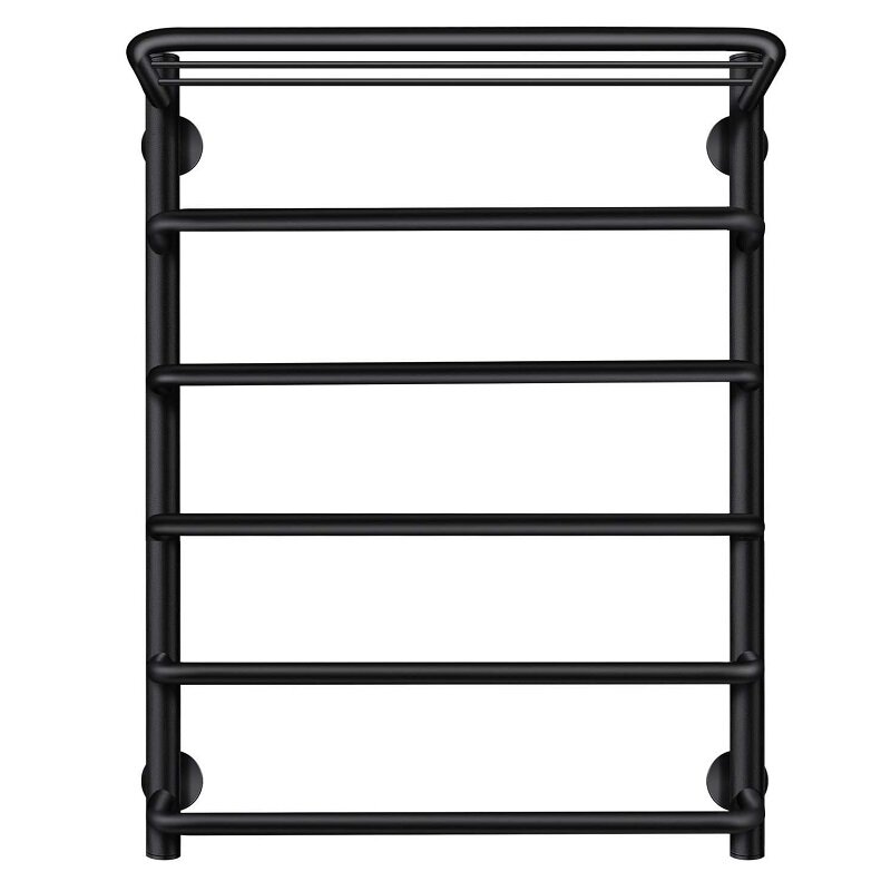 Изображение товара Полотенцесушитель водяной Secado Мерида 1 СП, 4673739225295, ширина 40 см, высота 80 см, с полкой, черный матовый