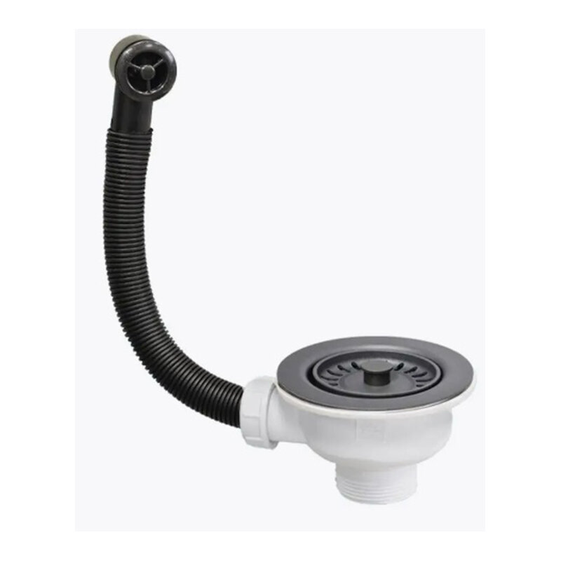 Изображение товара Слив-перелив для кухонной мойки McAlpine OF2-113S-MLB черный матовый