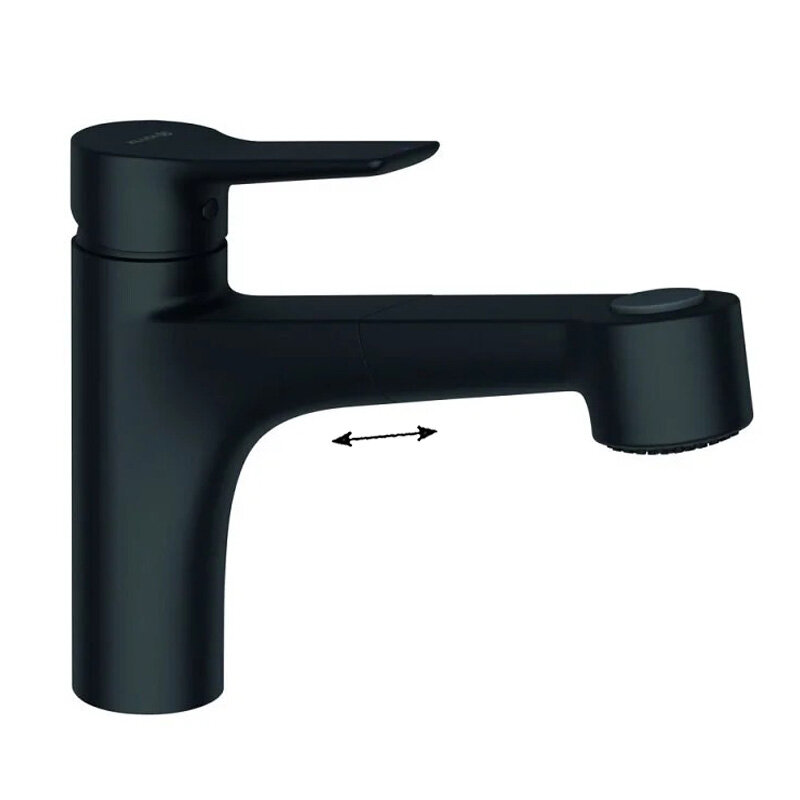 Изображение товара Смеситель Kludi Mix 329413975 с выдвижным изливом, черный матовый Изображение товара Смеситель Kludi Mix 329413975 с выдвижным изливом, черный матовый