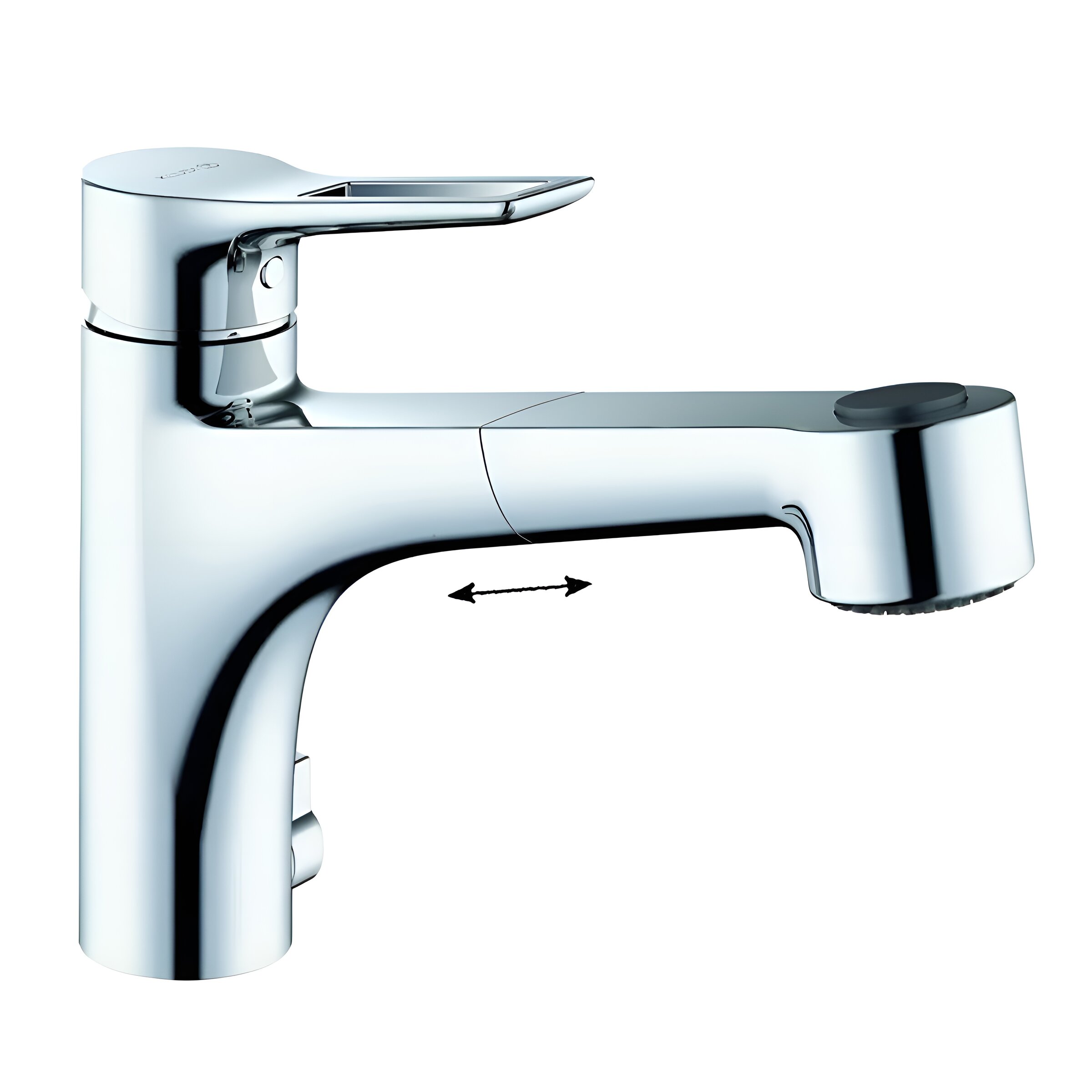 Изображение товара Смеситель для кухни Kludi Mix с выдвижным изливом и хромом