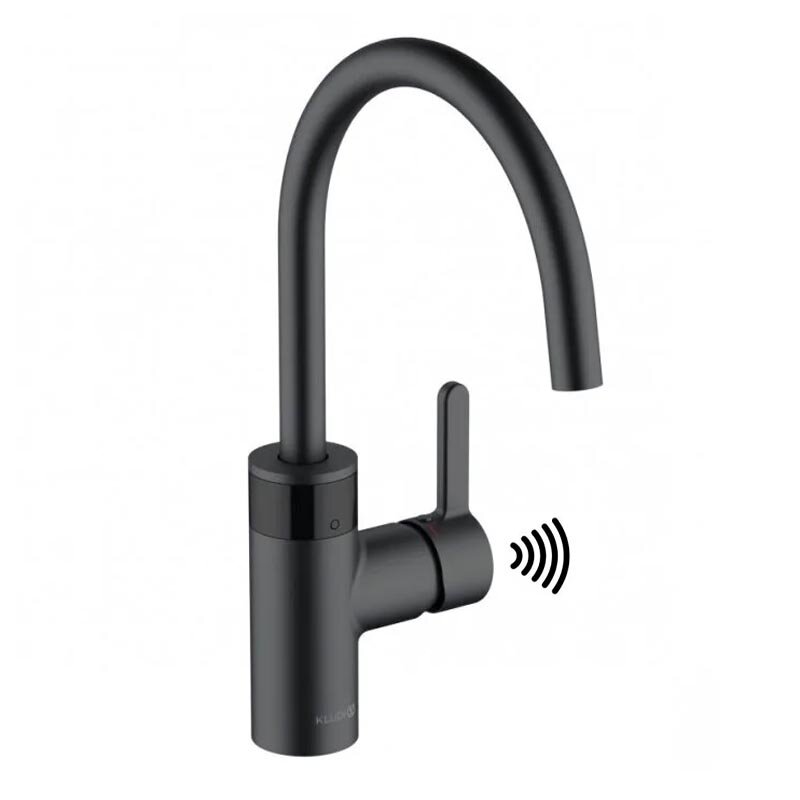 Изображение товара Смеситель для кухни Kludi E-GO сенсорный черный матовый 422006675