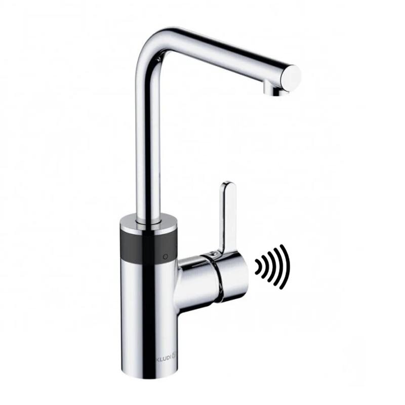Изображение товара Смеситель для кухонной мойки Kludi E-GO электронный хром раздвижной