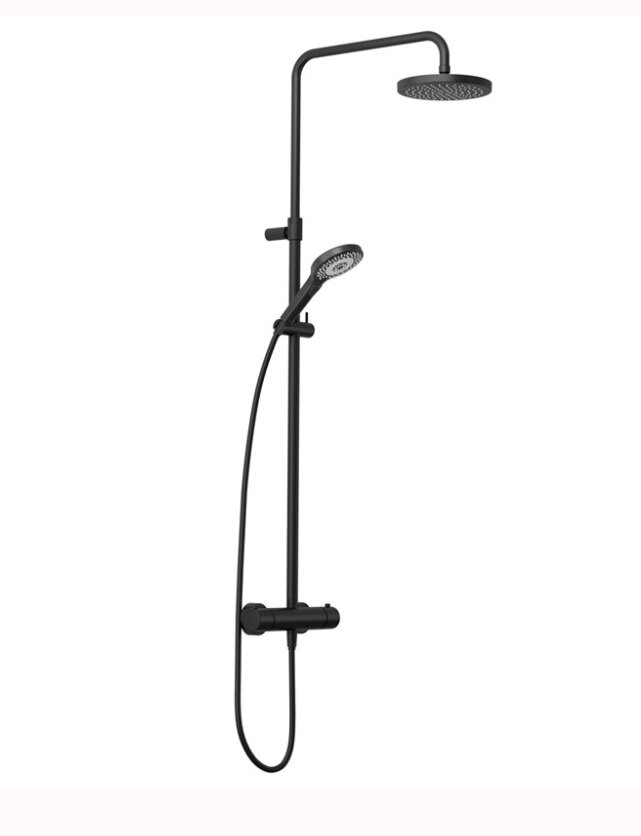 Изображение товара Душевая система Kludi Dive 6907939-00 термостатическая черный матовый Германия