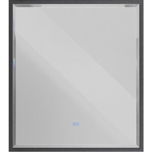 Изображение товара Зеркало интерьерное Cezares Interni CZR-SPC-INT-800-900-LED-TCH-WARM-TIT, 80 см, с LED подсветкой и сенсорным выключателем, титан