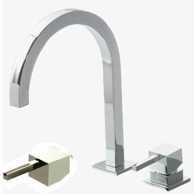 Изображение товара Смеситель Bandini Ice Cube 7507200000LR для раковины, хром, белый дуб