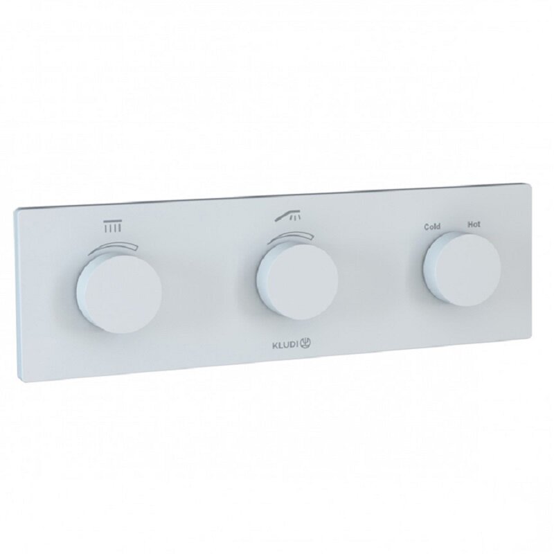 Изображение товара Смеситель для душа Kludi Pushtronic 3830053-00 с электронным управлением белый матовый