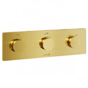 Изображение товара Электронный смеситель для душа Kludi Pushtronic 38300N0-00, термостатический, с внутренней частью, золото