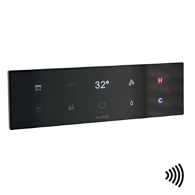 Изображение товара Электронный смеситель для душа Kludi Touchtronic, 38310G1-00, термостатический, черный