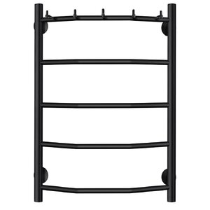 Изображение товара Полотенцесушитель водяной Secado Милан 1 К, 4673739226230, ширина 50 см, высота 60 см, с крючками, черный матовый