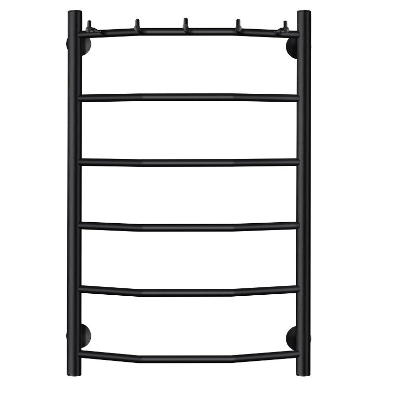 Изображение товара Полотенцесушитель водяной Secado Милан 1 К, 4673739226278, ширина 60 см, высота 80 см, с крючками, черный матовый