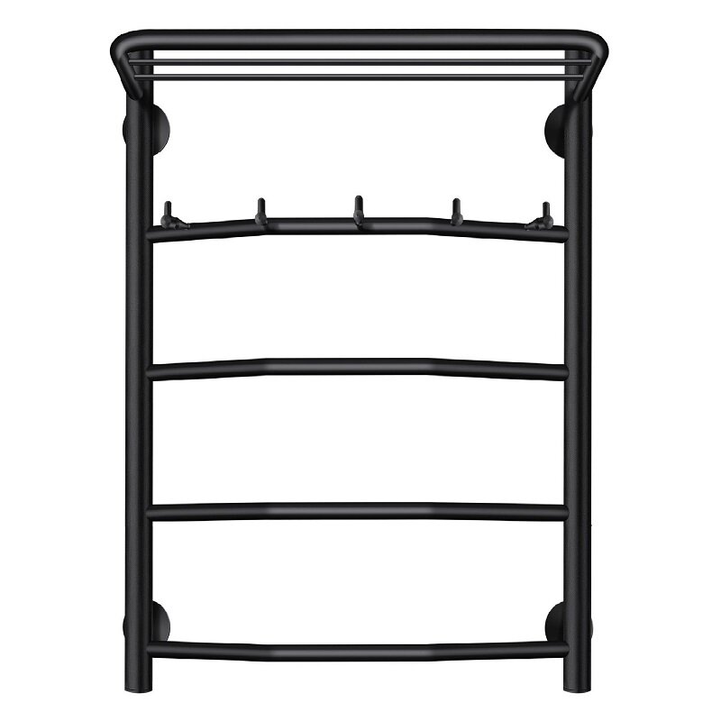 Изображение товара Полотенцесушитель водяной Secado Милан 1 КСП, 50x60 см, черный матовый с полкой