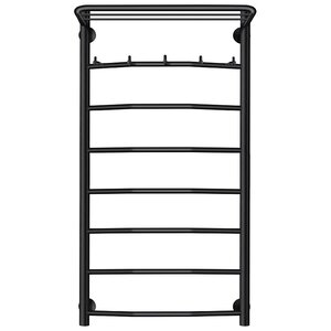 Изображение товара Полотенцесушитель водяной Secado Милан 1 КСП, 4673739226537, ширина 50 см, высота 100 см, с крючками, с полкой, черный матовый